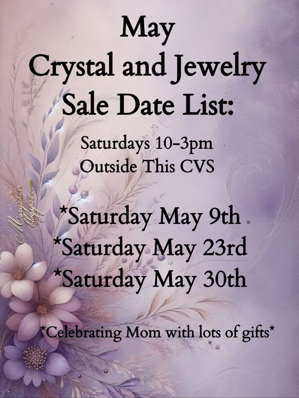 May pop-up Sale Dates